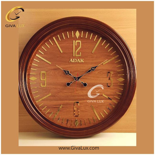 ساعت دیواری اورجینال Adak PVC قهوه ای| کد رفرنس 1413