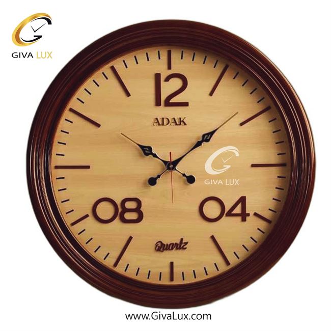 ساعت دیواری اورجینال Adak PVC قهوه ای| کد رفرنس 1414