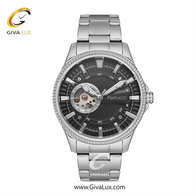 ساعت مچی اورجینال مردانه فروچی Ferrucci نقره ای | نقره ای| مشکی| کد رفرنس fcf.14474O.02