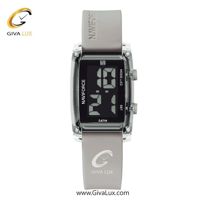 ساعت مچی اورجینال اسپرت-زنانه ناوی فورس|Naviforce|نوی فورس|نیوی فورس نقره ای | طوسی| مشکی| کد رفرنس NF7118 S/GY