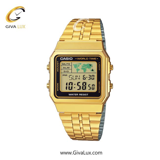 ساعت مچی اورجینال مردانه کاسیو Casio طلایی | طلایی| مشکی| کد رفرنس A500WGA-1DF