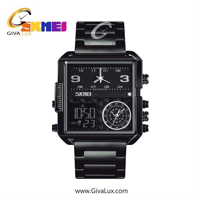 ساعت مچی اورجینال مردانه اسکمی (Skmei) سه زمانه مشکی | مشکی| مشکی| کد رفرنس 1584MB-BK
