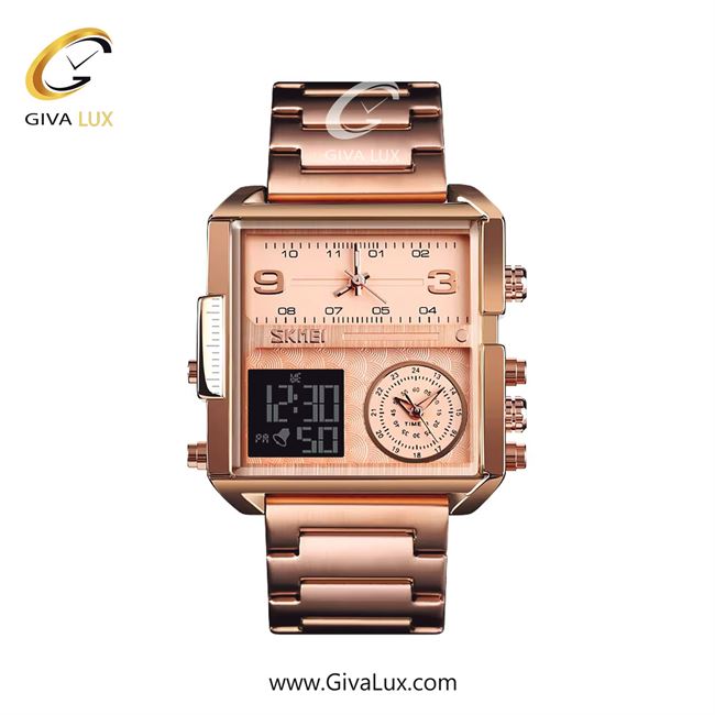 ساعت مچی اورجینال مردانه اسکمی (Skmei) سه زمانه رزگلد | رزگلد| رزگلد| کد رفرنس 1584MB-RS