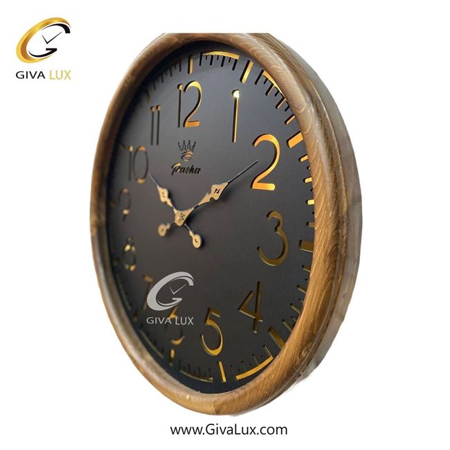 ساعت دیواری اورجینال پاشا چوب قهوه ای| کد رفرنس 506