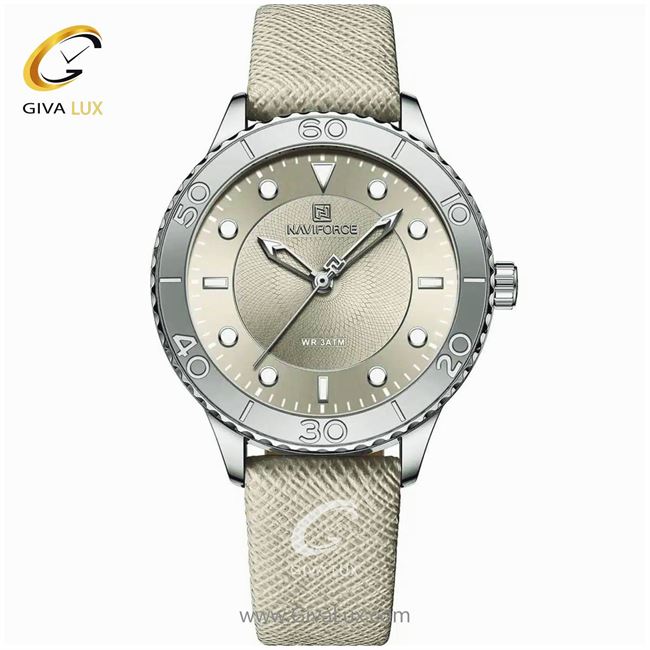ساعت مچی اورجینال زنانه ناوی فورس|Naviforce|نوی فورس|نیوی فورس نقره ای | طوسی| طوسی| NF5020
