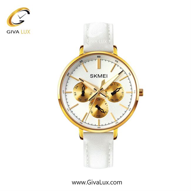ساعت مچی اورجینال مردانه اسکمی (Skmei) سه موتوره فول تایم طلایی | سفید| سفید| کد رفرنس 1665WHGD