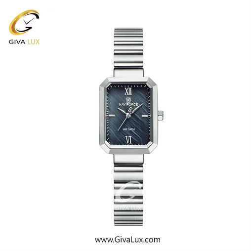 ساعت مچی اورجینال زنانه ناوی فورس|Naviforce|نوی فورس|نیوی فورس نقره ای | نقره ای| مشکی| کد رفرنس NF5050 S/B/S