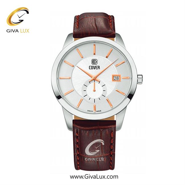 ساعت مچی اورجینال مردانه کاور دو موتوره زیر ثانیه نقره ای | قهوه ای| نقره ای| کد رفرنس CO173.07