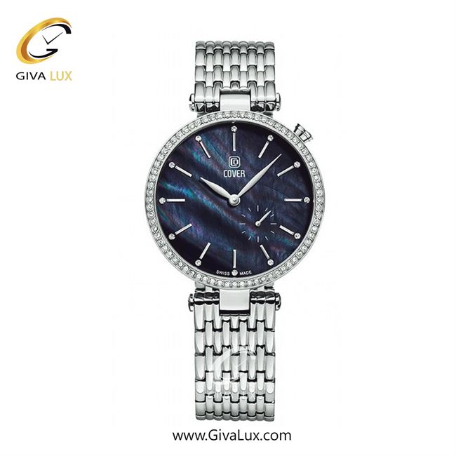 ساعت مچی اورجینال زنانه کاور دو موتوره زیر ثانیه نقره ای | نقره ای| سرمه ای| کد رفرنس CO178.05