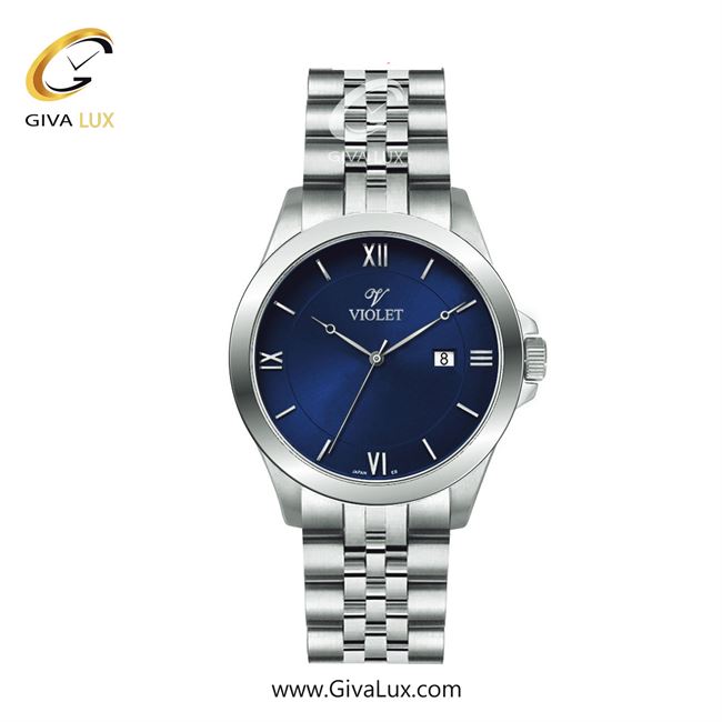 ساعت مچی اورجینال مردانه ویولت VIOLET نقره ای | نقره ای| آبی| کد رفرنس 0590