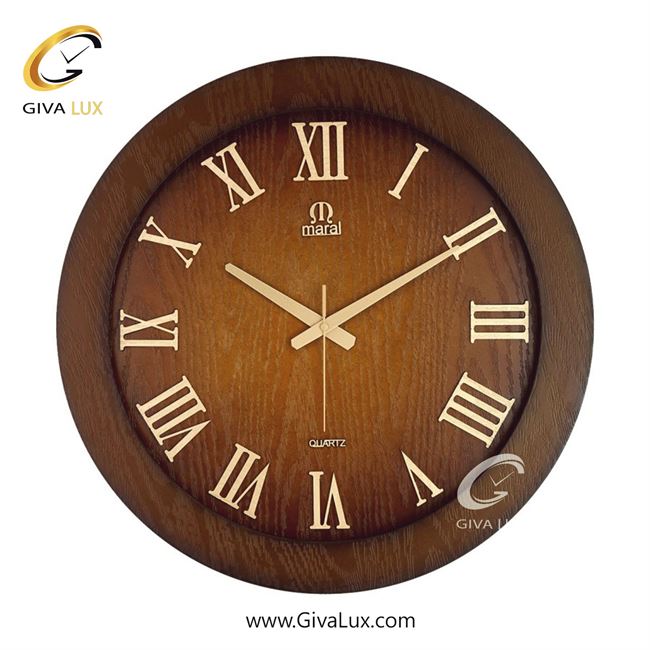 ساعت دیواری اورجینال مارال چوب قهوه ای| کد رفرنس 18