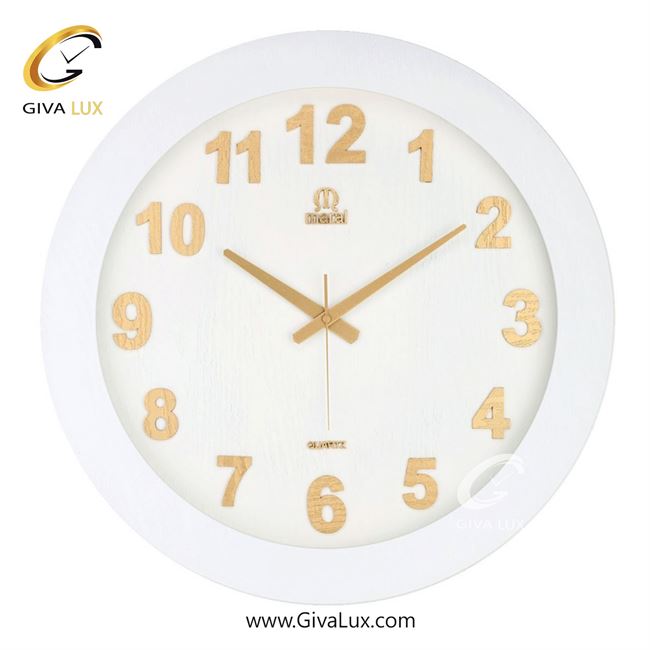 ساعت دیواری اورجینال مارال چوب سفید| کد رفرنس 18