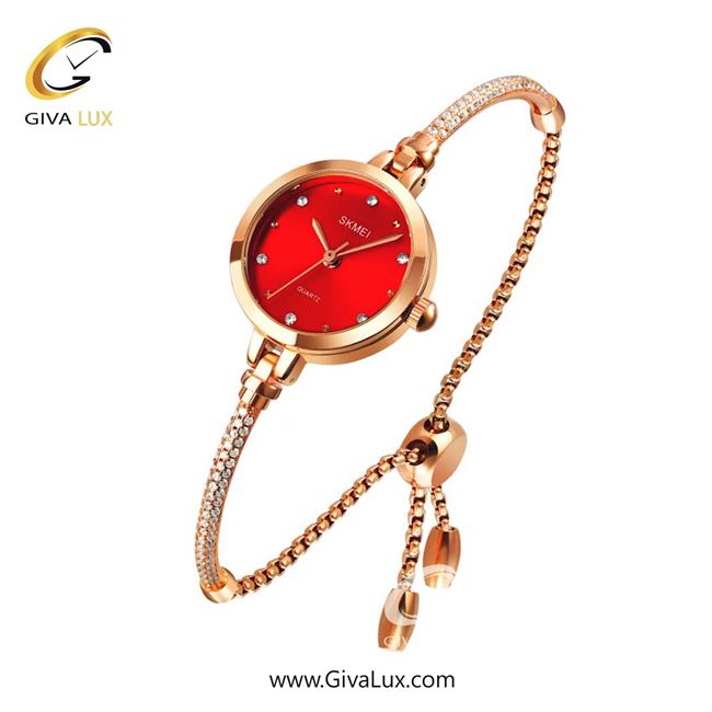 ساعت مچی اورجینال زنانه اسکمی (Skmei) رزگلد | رزگلد| قرمز| کد رفرنس 1805