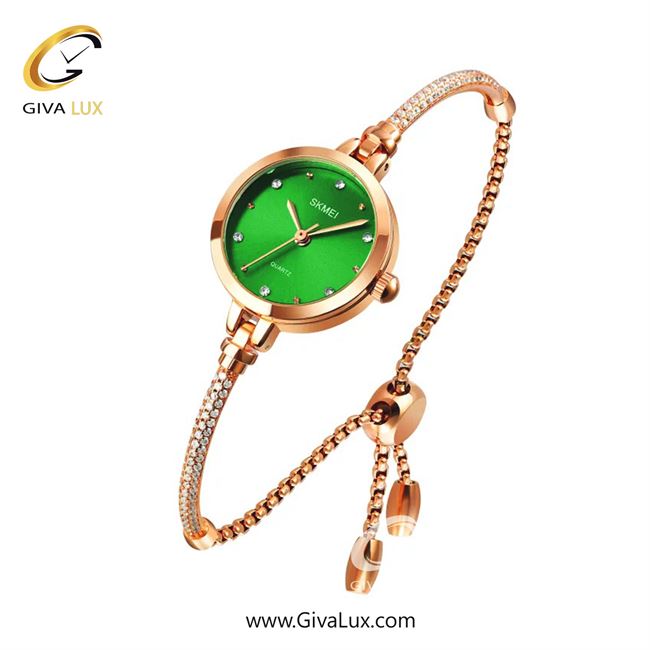 ساعت مچی اورجینال زنانه اسکمی (Skmei) رزگلد | رزگلد| سبز| کد رفرنس 1805