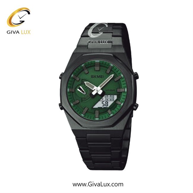ساعت مچی اورجینال اسکمی مردانه دو زمانه مشکی | مشکی | سبز | کد رفرنس 1816BKGN