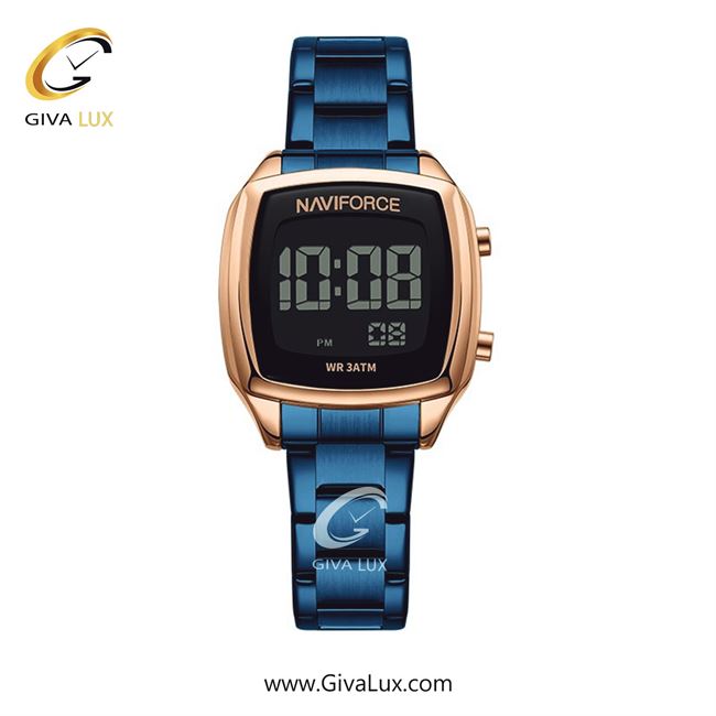 ساعت مچی اورجینال زنانه ناوی فورس|Naviforce|نوی فورس|نیوی فورس رزگلد | آبی کاربنی| مشکی| کد رفرنس NF5047 RG/BE