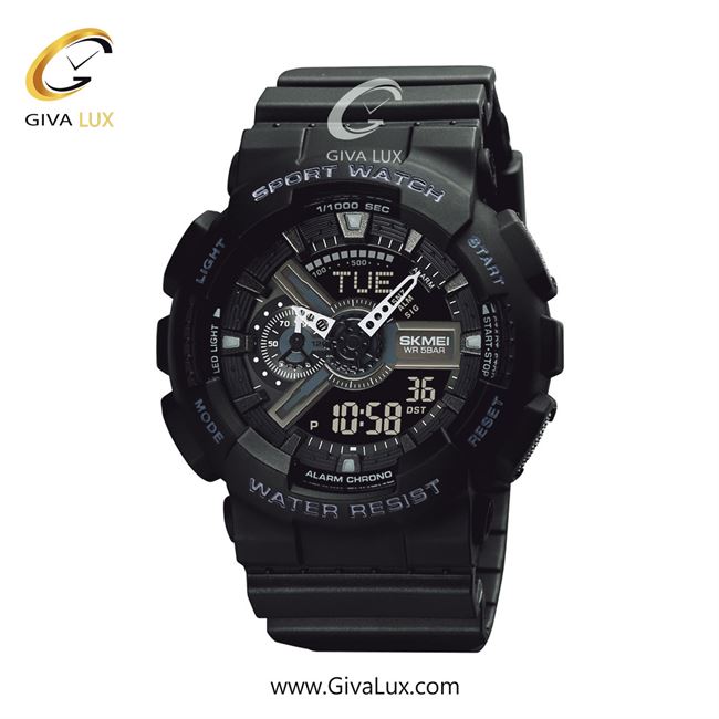 ساعت مچی مردانه اسکمی (Skmei) دو زمانه مشکی | مشکی| مشکی| کد رفرنس 1834BK