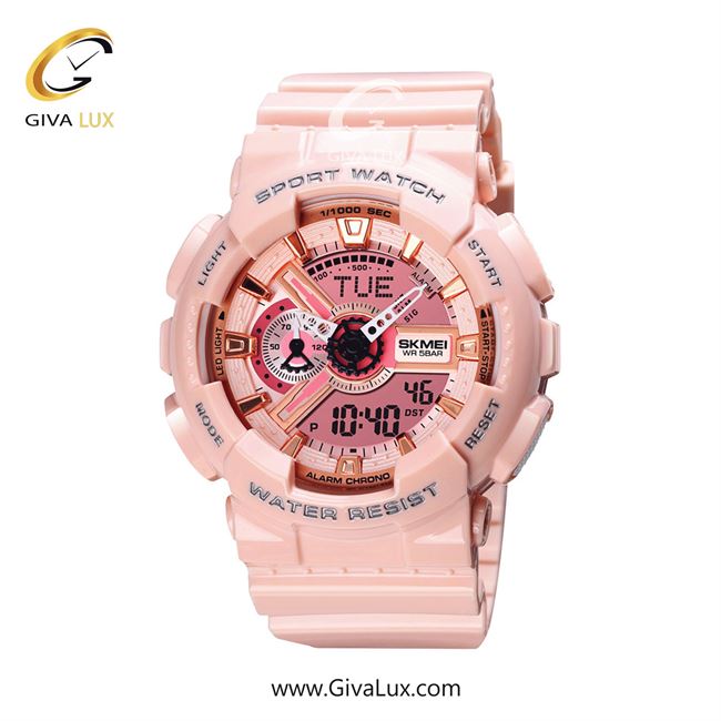 ساعت مچی مردانه اسکمی (Skmei) دو زمانه صورتی | صورتی| صورتی| کد رفرنس 1834PK