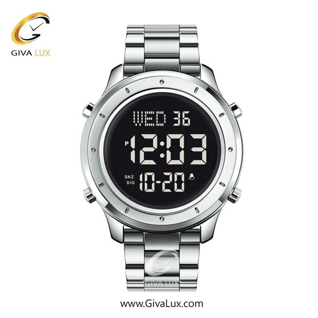 ساعت مچی اورجینال مردانه اسکمی (Skmei) دو زمانه نقره ای | نقره ای| مشکی| کد رفرنس 1864