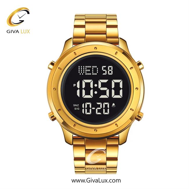 ساعت مچی اورجینال مردانه اسکمی (Skmei) دو زمانه طلایی | طلایی| مشکی| کد رفرنس 1864