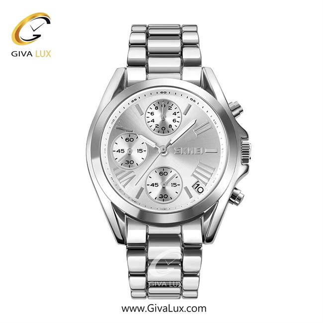 ساعت مچی اورجینال یونیسکس-زنانه-مردانه اسکمی (Skmei) سه موتوره کرنوگراف نقره ای | نقره ای| نقره ای| کد رفرنس 1897