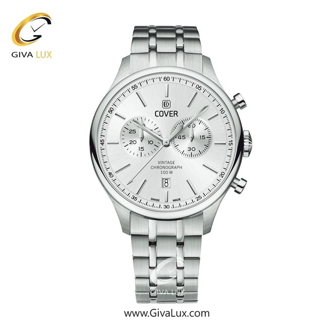 ساعت مچی اورجینال مردانه کاور سه موتوره کرنوگراف نقره ای | نقره ای| نقره ای| کد رفرنس CO192.02