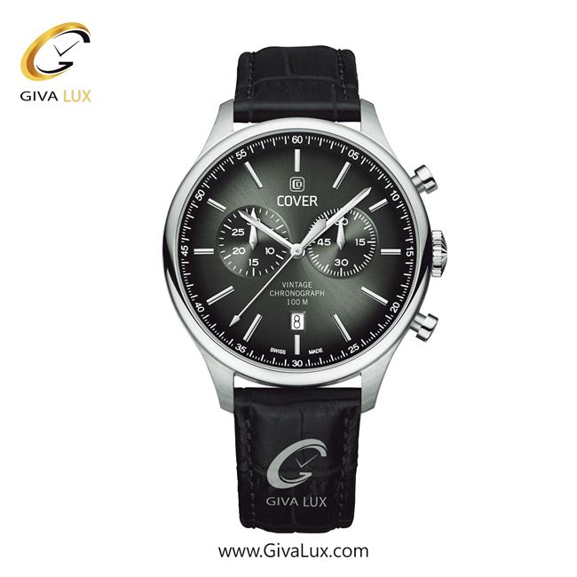 ساعت مچی اورجینال مردانه کاور سه موتوره کرنوگراف نقره ای | مشکی| مشکی-دودی| کد رفرنس CO192.03