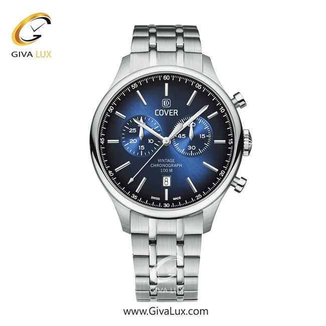 ساعت مچی اورجینال مردانه کاور سه موتوره کرنوگراف نقره ای | نقره ای| سرمه ای| کد رفرنس CO192.08