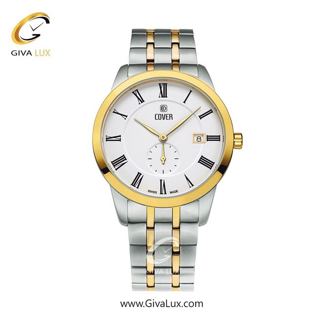 ساعت مچی اورجینال مردانه کاور دو موتوره زیر ثانیه طلایی | نقره ای-طلایی| سفید| کد رفرنس CO194.07