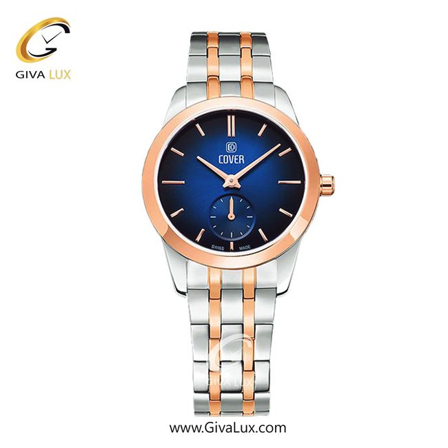 ساعت مچی اورجینال زنانه کاور دو موتوره زیر ثانیه رزگلد | نقره ای-رزگلد| سرمه ای| کد رفرنس CO195.02