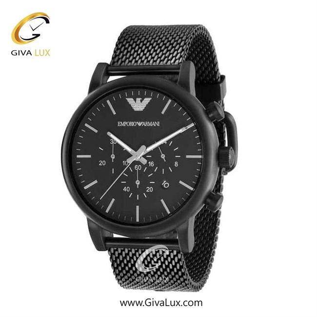 ساعت مچی اورجینال مردانه امپریو آرمانی سه موتوره کرنوگراف مشکی | مشکی| مشکی| کد رفرنس ar1968