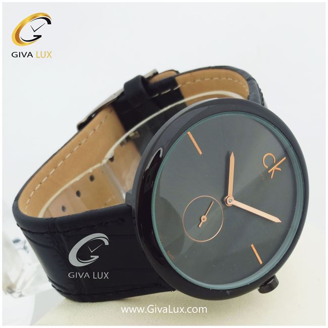 ساعت مردانه دوموتوره زیرثانیه بندچرمی 