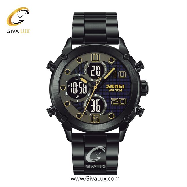 ساعت مچی اورجینال مردانه اسکمی (Skmei) سه زمانه مشکی | مشکی| مشکی| کد رفرنس 1975