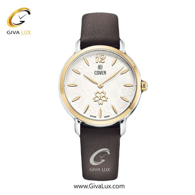 ساعت مچی اورجینال زنانه کاور طلایی | قهوه ای| کرم-گلدار/طرحدار| کد رفرنس CO198.05