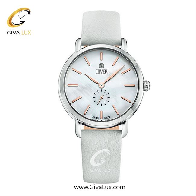 ساعت مچی اورجینال زنانه کاور دو موتوره زیر ثانیه نقره ای | سفید| نقره ای| کد رفرنس CO199.04