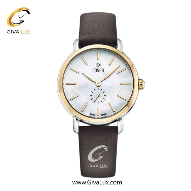 ساعت مچی اورجینال زنانه کاور دو موتوره زیر ثانیه طلایی | قهوه ای| نقره ای| کد رفرنس CO199.05