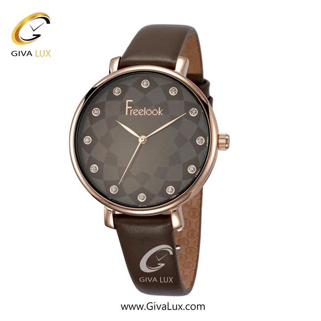 ساعت مچی اورجینال زنانه فریلوک Freelook  رزگلد | قهوه ای| قهوه ای| کد رفرنس FL.2.10156.5