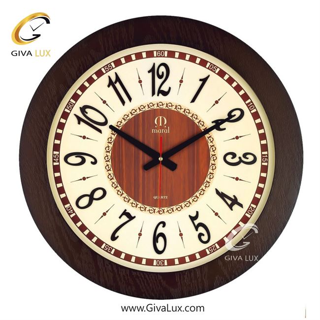 ساعت دیواری اورجینال مارال چوب قهوه ای| کد رفرنس 20