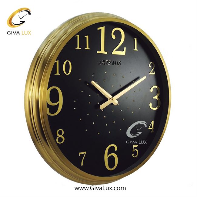 ساعت دیواری اورجینال ولدر PVC قهوه ای| کد رفرنس 111 2000-Gold-Black-2.jpg
