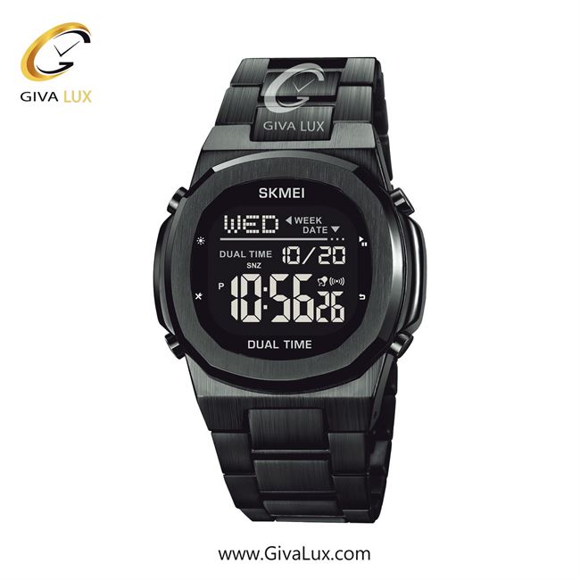 ساعت مچی اورجینال مردانه اسکمی (Skmei) دو زمانه مشکی | مشکی| مشکی| کد رفرنس 2004BK