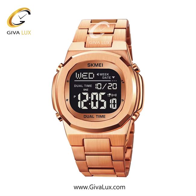 ساعت مچی اورجینال مردانه اسکمی (Skmei) دو زمانه رزگلد | رزگلد| مشکی| کد رفرنس 2004RG