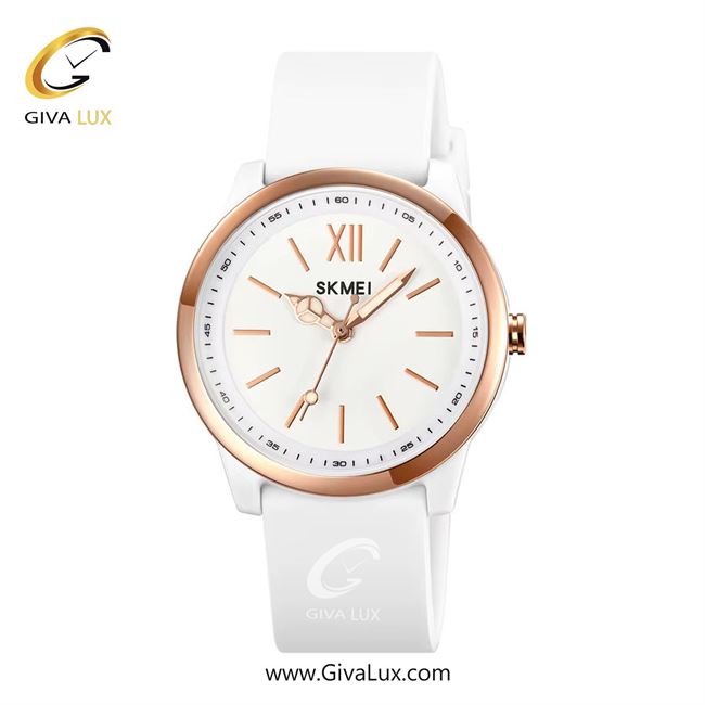ساعت مچی اورجینال زنانه اسکمی (Skmei)  رزگلد | سفید| سفید| کد رفرنس 2008