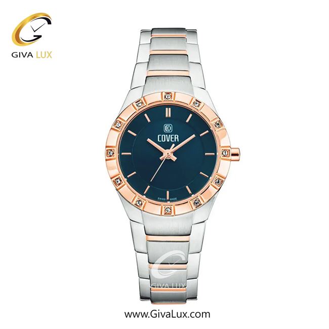 ساعت مچی اورجینال زنانه کاور رزگلد | نقره ای-رزگلد| سبزآبی| کد رفرنس CO2011.08