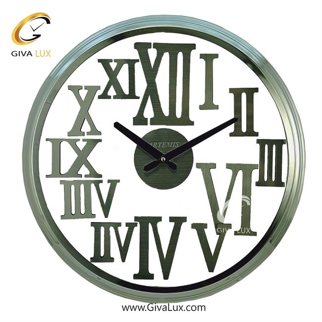 ساعت دیواری اورجینال آرتمیس آلیاژ فلزی نقره ای| کد رفرنس 11132، مدل: 2018Silver