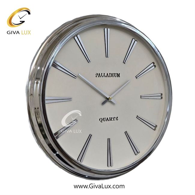 ساعت دیواری اورجینال پالادیوم آلیاژ فلزی نقره ای| کد رفرنس 2021