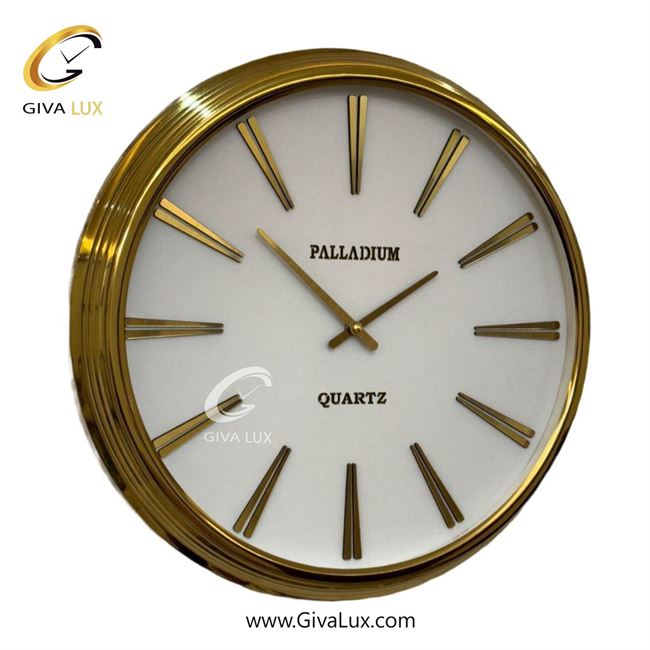 ساعت دیواری اورجینال پالادیوم آلیاژ فلزی طلایی| کد رفرنس 2021