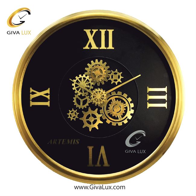 ساعت دیواری اورجینال آرتمیس آلیاژ فلزی طلایی| کد رفرنس 11320، مدل: 2021Gold