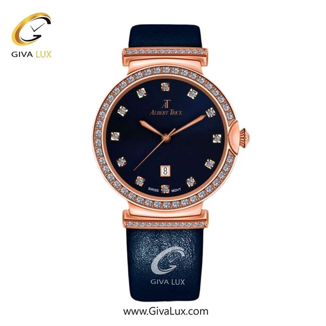 ساعت مچی اورجینال زنانه آلبرت ترایس رزگلد | سرمه ای| سرمه ای| کد رفرنس AT20225