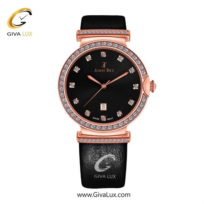 ساعت مچی اورجینال زنانه آلبرت ترایس رزگلد | مشکی| مشکی| کد رفرنس AT20225