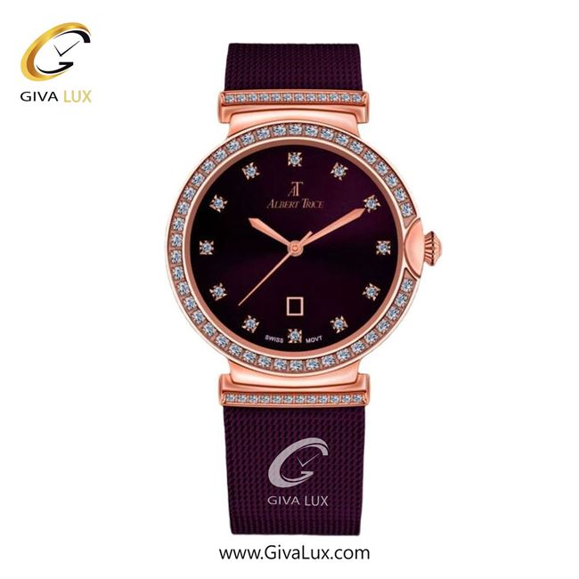 ساعت مچی اورجینال زنانه آلبرت ترایس رزگلد | بنفش| بنفش| کد رفرنس AT20226
